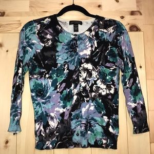 Like new! Multicolor Cardigan 3/4 Sleeves Size S